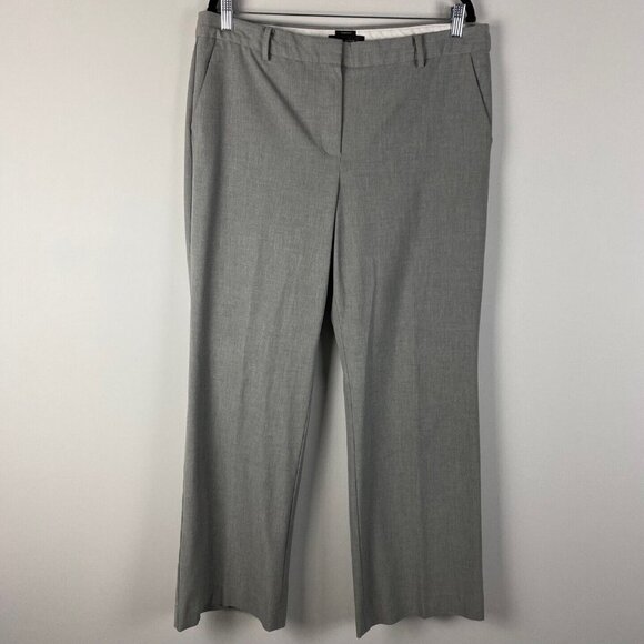 Talbots Dress Pants Size 14 Womens Windsor Gray Straight Leg Stretch Career - Picture 1 of 9